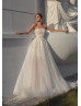 Two Piece Ivory Lace Tulle Elegant Wedding Dress Two Piece Ivory Lace Tulle Elegant Wedding Dress
